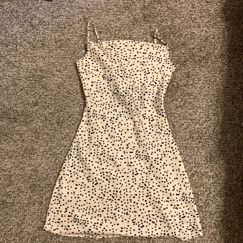cowl neck satin dress